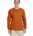 2400 Gildan Ultra Cotton Long Sleeve T Shirt  in T orange front view