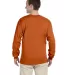 2400 Gildan Ultra Cotton Long Sleeve T Shirt  in T orange back view