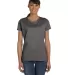 Fruit of the Loom Ladies Heavy Cotton HD153 100 Co CHARCOAL GREY front view