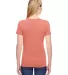 Fruit of the Loom Ladies Heavy Cotton HD153 100 Co RETRO HTR CORAL back view