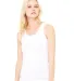 BELLA 1080 Womens Ribbed Tank Top in White front view