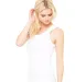 BELLA 1080 Womens Ribbed Tank Top in White side view