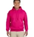 18500 Gildan Heavyweight Blend Hooded Sweatshirt in Heliconia front view