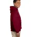 18500 Gildan Heavyweight Blend Hooded Sweatshirt in Antiq cherry red side view
