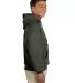 18500 Gildan Heavyweight Blend Hooded Sweatshirt in Military green side view
