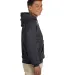 18500 Gildan Heavyweight Blend Hooded Sweatshirt in Charcoal side view