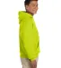 18500 Gildan Heavyweight Blend Hooded Sweatshirt in Safety green side view