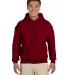 18500 Gildan Heavyweight Blend Hooded Sweatshirt in Garnet front view