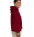 18500 Gildan Heavyweight Blend Hooded Sweatshirt in Garnet side view