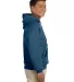 18500 Gildan Heavyweight Blend Hooded Sweatshirt in Indigo blue side view