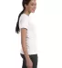 Hanes Ladies Nano T Cotton T Shirt SL04 in White side view