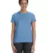 Hanes Ladies Nano T Cotton T Shirt SL04 in Carolina blue front view