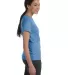 Hanes Ladies Nano T Cotton T Shirt SL04 in Carolina blue side view