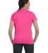 Hanes Ladies Nano T Cotton T Shirt SL04 in Wow pink back view