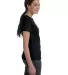 Hanes Ladies Nano T Cotton T Shirt SL04 in Black side view