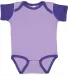 4400 Onsie Rabbit Skins® Infant Lap Shoulder Cree in Lavender/ purple front view