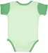 4400 Onsie Rabbit Skins® Infant Lap Shoulder Cree in Mint/ grass back view