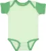 4400 Onsie Rabbit Skins® Infant Lap Shoulder Cree in Mint/ grass front view