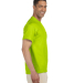 2300 Gildan Ultra Cotton Pocket T-shirt in Safety green side view