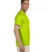 2300 Gildan Ultra Cotton Pocket T-shirt in Safety green side view