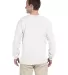 G240 Gildan Ultra Cotton Long Sleeve T-shirt WHITE back view