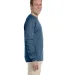 G240 Gildan Ultra Cotton Long Sleeve T-shirt INDIGO BLUE side view