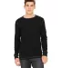 BELLA+CANVAS 3500 Mens Long Sleeve Thermal in Black/ grey front view