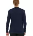 BELLA+CANVAS 3500 Mens Long Sleeve Thermal in Navy/ grey back view