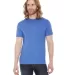 BB401 American Apparel Unisex Poly-Cotton Short Sl in Hthr lake blue front view
