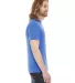 BB401 American Apparel Unisex Poly-Cotton Short Sl in Hthr lake blue side view