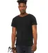 Bella + Canvas 3414 Fast Fashion Unisex Triblend R in Solid blk trblnd front view