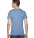 American Apparel TR401 Unisex Tri-Blend Track Tee in Athletic blue back view