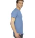 American Apparel TR401 Unisex Tri-Blend Track Tee in Athletic blue side view