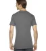 American Apparel TR401 Unisex Tri-Blend Track Tee in Athletic grey back view