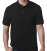 1000 Bayside Adult Cotton Pique Polo in Black front view