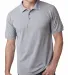1000 Bayside Adult Cotton Pique Polo in Dark ash front view
