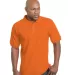 1000 Bayside Adult Cotton Pique Polo in Bright orange front view