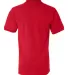 1000 Bayside Adult Cotton Pique Polo in Red back view