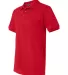 1000 Bayside Adult Cotton Pique Polo in Red side view
