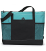 1100 Gemline Select Zippered Tote in Turquoise front view