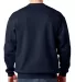 1102 Bayside Fleece Crew Neck Pullover S - 5XL  in Navy back view