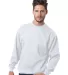 1102 Bayside Fleece Crew Neck Pullover S - 5XL  in White front view