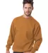 1102 Bayside Fleece Crew Neck Pullover S - 5XL  in Carmel brown front view