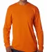 1730 Bayside Adult Long-Sleeve Tee With Pocket in Bright orange front view