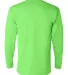 1730 Bayside Adult Long-Sleeve Tee With Pocket in Lime green back view
