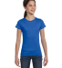 2616 LA T Girls' Fine Jersey Longer Length T-Shirt in Royal front view