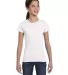 2616 LA T Girls' Fine Jersey Longer Length T-Shirt WHITE front view
