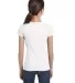 2616 LA T Girls' Fine Jersey Longer Length T-Shirt WHITE back view