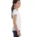 2616 LA T Girls' Fine Jersey Longer Length T-Shirt WHITE side view