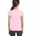 2616 LA T Girls' Fine Jersey Longer Length T-Shirt PINK back view